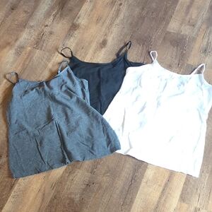 Felina Women's Black, Gray, and White Camisole Tops